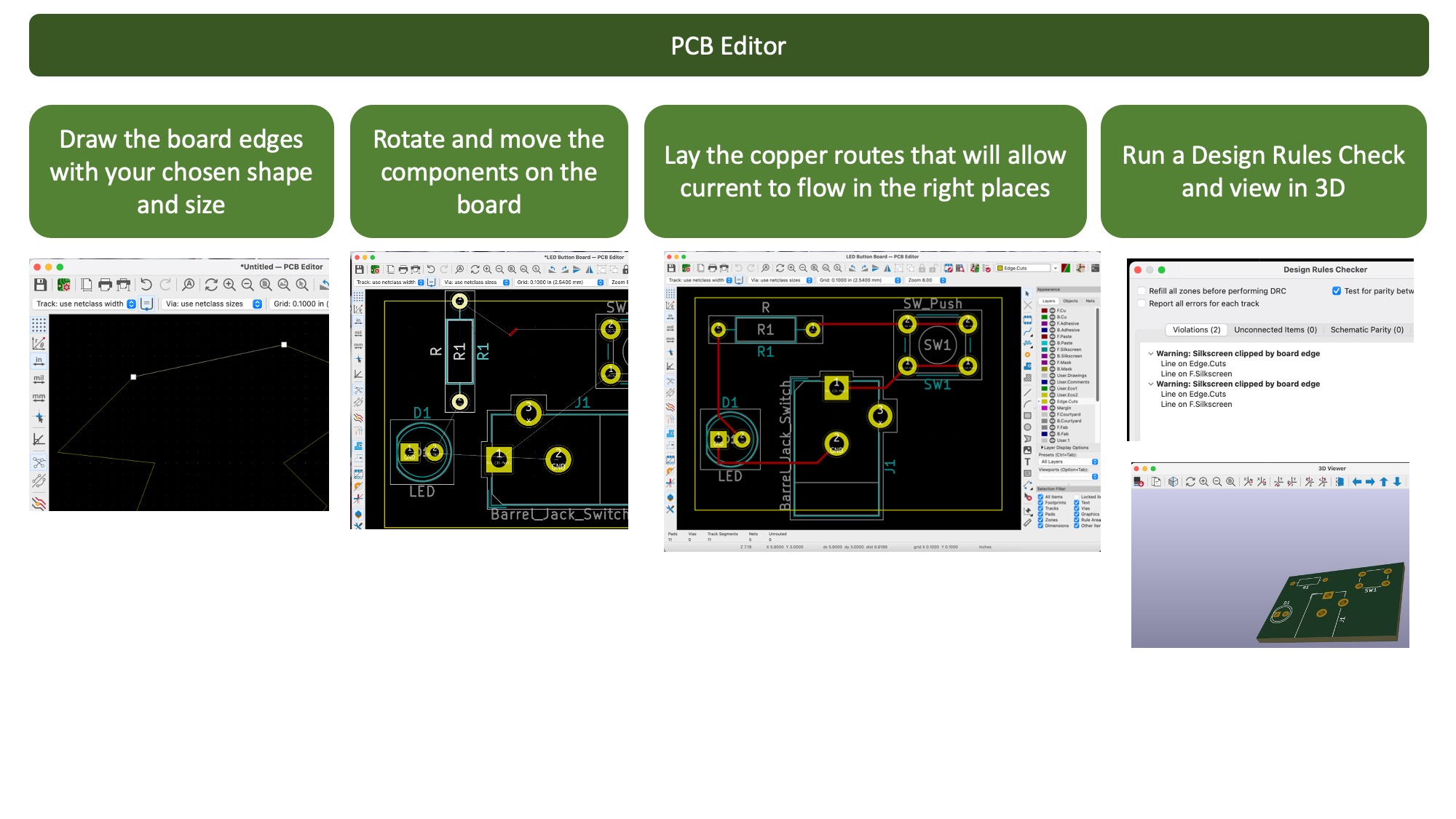 KiCad PCB Editor flowchart
