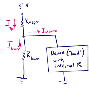 Divider with equal resistors