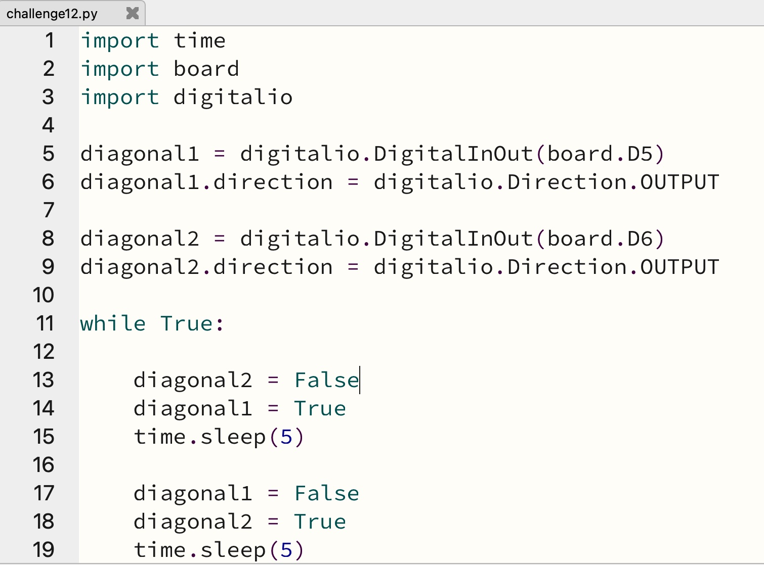 Code for H-bridge