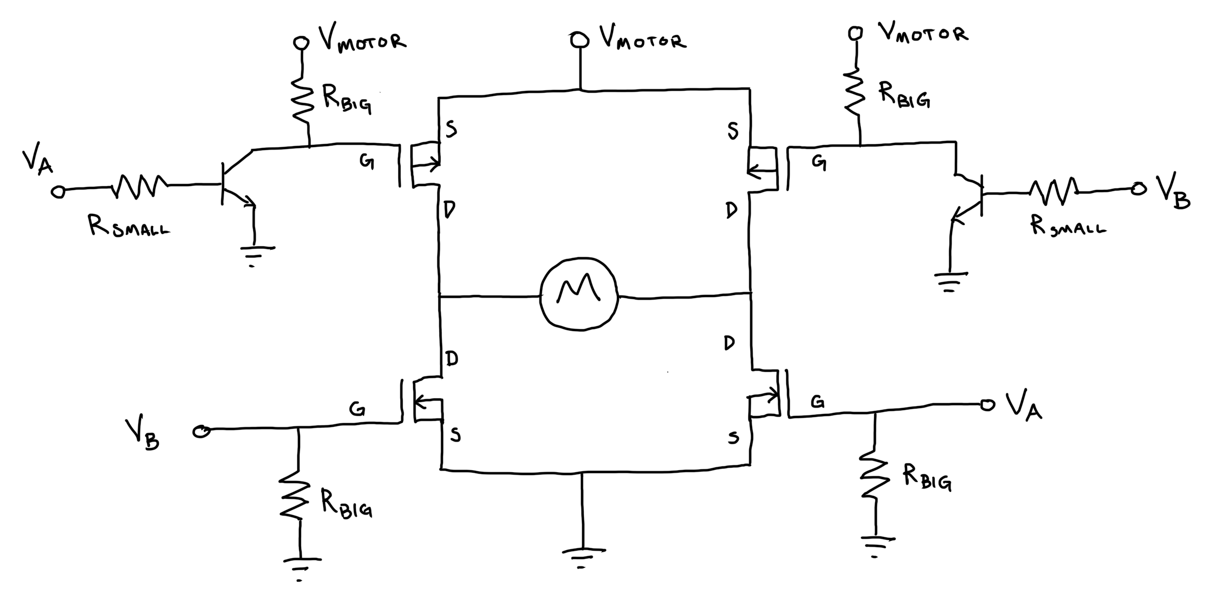 Rough schematic of an H-bridge