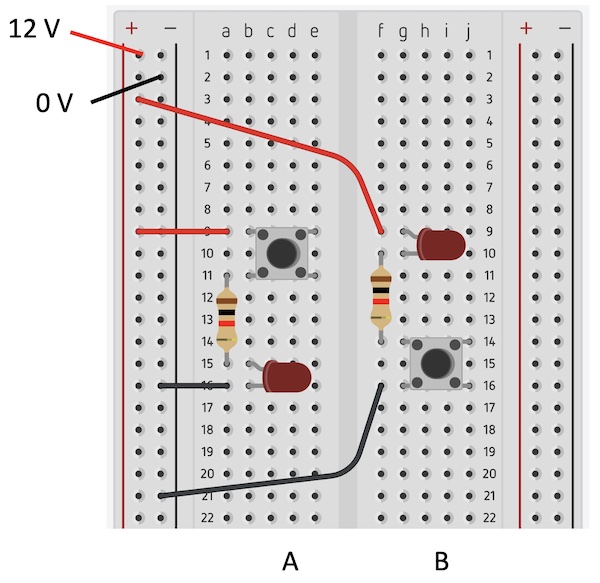 LEDs with resistors