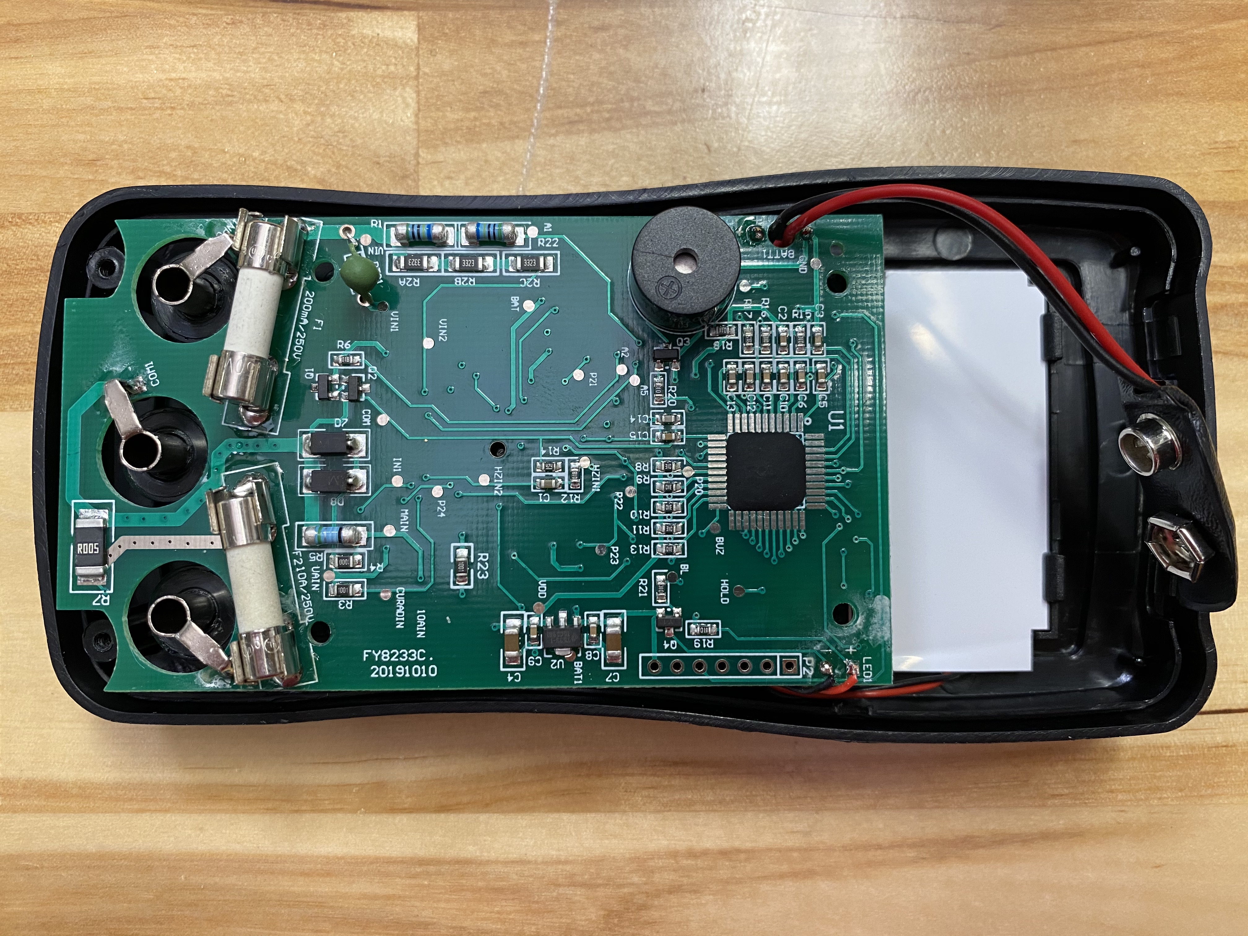 NT8233D Pro multimeter teardown pcb